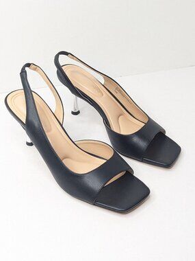 Adrienne Vittadini Jake Heeled Dress Sandals Black Womens 10